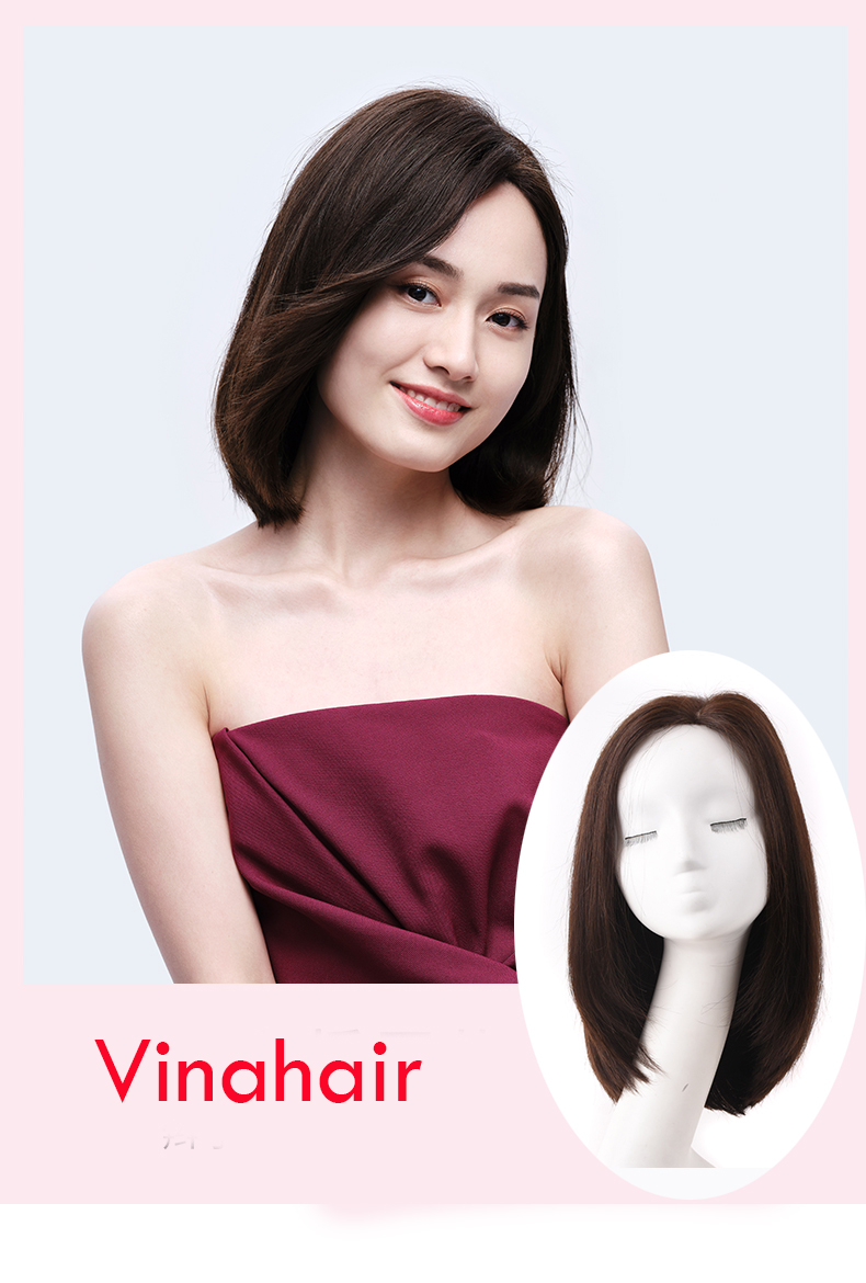 Tóc giả bop đội nguyên đầu mái dài